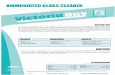 AMMONIATED GLASS CLEANER - Microsoft...• Made in the USA • Hecho En E.U.A. • A pleasantly scented, sky-blue ammoniated liquid cleaner designed for windows, mirrors, desk tops,