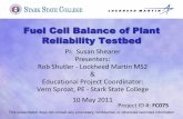 Fuel Cell Balance of Plant Reliability Testbed · durability and reliability of components that comprise the complete system - Balance of Plant (BOP). • Develop test plan to address