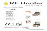 2015 Catalog NoWOC - R.F. Hunter · PRODUCT CATALOG 2015 CONTENTS Machines Overview - 2 Safety Instructions - 3 Warranty - 4 Trouble Shooting - 5 Model ECCO ONE - 6 Model HF 80 -