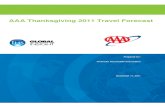Thanksgiving 2011 Final - AAA NewsRoom...the country slowly gets back to work, the impact can be seen in steadily increasing travel volumes. The IHS Global Insight The IHS Global Insight