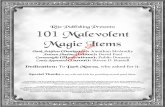 Rite Publishing Presents: 101 Malevolent Magic Items Sample filewatermark.drivethrurpg.com/pdf_previews/86331-sample.pdf · 2018-04-28 · Remove curse (DC 15), or a similar spell,
