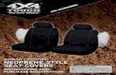 AIRBAG CERTIFIED NEOPRENE STYLE SEAT COVERS...Seat Covers that have moved must be repositioned immediately. Ideally the Seat Covers should be realigned and tightened if movement is