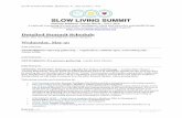 Wednesday, May 30 - Slow Living Summit · 2012-08-16 · SLOW LIVING SUMMIT, Brattleboro, Vt., May 30-June 1, 1012 SLS2012 detailed schedule.doc Page 2 of 18 NETWORKING: After-hours