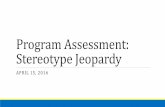 Program Assessment: Stereotype Jeopardydiversity.cofc.edu › diversity-programs › 04.15.16 Jeopardy... · 2016-07-01 · Inspired by the popular TV game show Jeopardy, the students