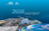 Sea-level Rise and Variability A summary for policy …Improved understanding of sea-level rise and variability is required to reduce the uncertain ties associated with sea-level rise