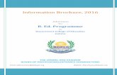 Information Brochure, 2016 - JAKBOPEE · Information Brochure, 2016 Admission To B. Ed. Programme in Government College of Education Jammu THE JAMMU AND KASHMIR ... The most crucial