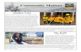 Community Matters...AmeriCorps is proud to be witness to her clear commitment to serving others. Ms. Kalil -Continued from page 1 For Emily Richardson, with the AmeriCorps Data Management