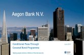 Aegon Bank N.V.€¦ · Aegon Bank N.V. At a glance Slides 12-22 02 Aegon Bank N.V. Conditional Pass-Through Covered Bond Programme Slides 29-39 04 Contact information Slide 40 05