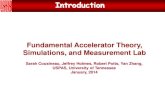 Fundamental Accelerator Theory, Simulations, and ... · Fundamental Accelerator Theory, Simulations, and Measurement Lab Sarah Cousineau, Jeffrey Holmes, Robert Potts, Yan Zhang,