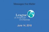Messages that Matter - League of American …...MESSAGES THAT MATTER KEEPING IT REAL Contact: Anne Romens anne@artsmidwest.org 612.239.8029 Lindsey McCarthy lindsey.mccarthy@eugene