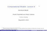 Computational Models — Lecture 91tau-cm2015b.wdfiles.com/local--files/course-schedule/Blecture9_h.pdf · Ronitt Rubinfeld and Iftach Haitner (TAU) Computational Models, Lecture