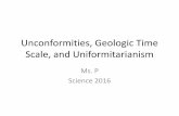 Unconformities, Geologic Time Scale, and …...Geologic Time Scale • The geologic column represents the thousands of years that have passed since the first rocks formed on Earth.