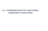 2.6. COMBINATIONS OF FUNCTIONS: COMPOSITE FUNCTIONS · functions that make up a given composite function. For instance, the function h given by h ( x ) = (3 x – 5) 3 is the composition