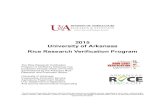 2015 University of Arkansas - uaex.edu...2015 University of Arkansas Rice Research Verification Program Cooperative Extension Service Agriculture Experiment Station And County Governments