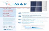 PS-M-0532 C Datasheet Splitmax PE14H EN 2018 A...Multicrystalline 156.75 × 78.375 mm (6.17 × 3.09 inches) 144 cells (6 × 24) 2000 × 992 × 40 mm (78.74 × 39.06 × 1.57 inches)