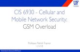 CIS 6930 - Cellular and Mobile Network Security: GSM Overload• Examined call blocking under multiple arrival patterns with exponentially distributed service times. • Using 495