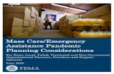Mass Care/Emergency Assistance Pandemic Planning ... Mass Care/Emergency Assistance Pandemic Planning
