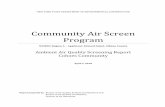 Community Air Screen Program · with ambient air monitoring concentrations from DEC’s air toxics monitoring network, since many of the toxic air pollutants assessed in the CAS program