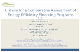 Criteria for a Comparative Assessment of Energy Efficiency ... › caeatfa › workinggroup › ...Mar 22, 2016  · discussed for 7 business days (Feb 22 ). CAEATFA will accept general