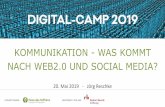 KOMMUNIKATION - WAS KOMMT NACH WEB2.0 UND SOCIAL … › wp-content › uploads › ... · 2019-05-20 · Web2.0 Web3.0 Statische Webseite Social Media inter-channel Website Download