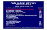 Radio and mm astronomy - Max Planck Society · 2012-10-23 · Radio and mm astronomy! Wintersemester 2012/2013 Henrik Beuther & Hendrik Linz 16.10 Introduction & Overview (HL & HB)