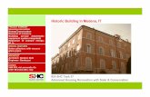 Historic Building in Modena, IT › globalassets › project › eksbo › ... · Brochure authors Prof. Valerio Calderaro Arch. Stefano Agnoli Before After Wall (west) 1.75 0.24