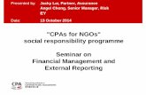 CPAs for NGOs social responsibility programme Seminar on ... › - › media › HKICPA-Website › ... · P2P – Overview ... - Assessment panel / board should be used for high