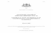 AUDITOR-GENERAL SPECIAL REPORT NO. 31 LITERACY AND NUMERACY … · 2018-02-14 · LITERACY AND NUMERACY IN TASMANIAN GOVERNMENT SCHOOLS March 2000 ... INISSS Improving Numeracy for