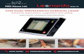 45W DUAL WAVELENGTH SURGICAL LASER · 2018-12-07 · • Less swelling is produced, particularly in respiratory surgery, ... blood absorption 1470nm is optimal for water absorption,