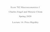Econ 702 Macroeconomics I Charles Engel and Menzie Chinn ...mchinn/e702s2_lecture16_s20.pdf · Are Perfectly Flexible or Sticky? •The Neoclassical aggregate supply curve assumes