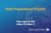 State Preparedness Projects - AAP.org · AAP-CALIFORNIA (AAPCA) Disaster Preparedness Grant Projects. AUGUST 24, 2018. Chapter 1 – Northern California . Resource Collection/Dissemination