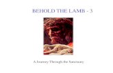 BEHOLD THE LAMB - 3 … · come any nearer than 2000 cubits to the ark when they were marching. Two thousand cubits is a little more than two- thirds of a mile. Nearly two and a half