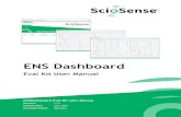 ENS Dashboard - ScioSense4 Dashboard The Dashboard window displays sensor information and measurement data of an attached sensor device. The Dashboard window can be launched from the