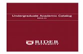 Undergraduate Academic Catalog - Rider University · Classes resume December 7 Friday Day classes end 8-9 Saturday-Sunday Reading days 10-11 Monday-Tuesday Final exams 12 Wednesday