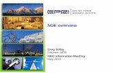 NDE overview - Nuclear Regulatory Commission · – NDE state-of-the-art document (draft 3Q2010) – Assessment of additional technologies – Continue development of NDE for mid-size