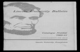 Lincoln University Bulletin › library › specialcollections › ... · Announcements for 1961-62 SPRING 1961 Entered as second-class matter at the Post Office, Lincoln University,