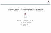 Property Sales Drive the Continuing Business - Home | The Wharf (Holdings) Limited › file › eng › present › Wharf 2017 Final... · 2018-03-14 · The Wharf (Holdings) Limited