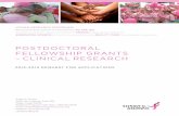 POSTDOCTORAL FELLOWSHIP GRANTS â€“CLINICAL ... Postdoctoral Fellowship Grants Clinical Research, 2013-2014