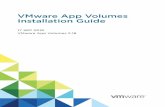 VMware App Volumes Installation Guide - VMware …...n SQL Server 2008 R2 SP2, Express, Standard, Enterprise, and Datacenter editions n SQL Server 2014 SP1 and SP2 (supported on App