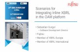 Scenarios for Integrating Inline XBRL in the OAM platform · ESMA ESEF for Regulator / OAM Simple integration scenario with open data •Functionality •Validate the data before
