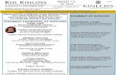 KOL KINLOSS אובת יכ Ki Tavo NEWSLETTER OF FINCHLEY …assets.kinloss.org.uk/.../KiTavo010918.pdf · 2018-08-30 · Ki Tavo אובת יכ Shabbat with Dr Avivah Zornberg Torah