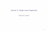 Section 3: Simple Linear Regression...Regression: General Introduction I Regression analysis is the most widely used statistical tool for understanding relationships among variables