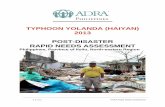 TYPHOON YOLANDA (HAIYAN) 2013 POST-DISASTER RAPID … · 2013-11-23 · POST-DISASTER RAPID NEEDS ... Damage (direct impact) refers to the impact--valued at agreed replacement (not