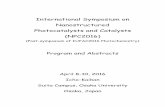 International Symposium on Nanostructured …International Symposium on Nanostructured Photocatalysts and Catalysts (NPC2016) (Post-symposium of IUPAC2016 Photochemistry) Program and