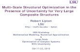 Multi-Scale Structural Optimization in the Presence …...Associated optimization problems: Maximizing Service Lifetime Robert Lipton Forward problem: Finite Element Analysis supported