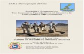 Stability Economics The Economic Foundations of Security in … · 2017-03-20 · SAMS. Monograph Series. Stability Economics. The Economic Foundations of Security in. Post-conflict