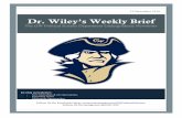 Dr. Wiley’s Weekly Brief - George Washington University · applicants should send a cover letter (not to exceed 400 words), resume, and a brief writing sample (non-academic, not