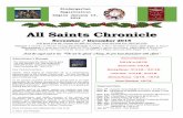 All Saints Chronicle · 2015-12-05 · resume on: Monday, January 4, 2016. Catholic School Parent Council (CSPC) News The next CSPC meeting will be taking place on Monday January