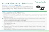 Yealink UVC30 4K USB Camera Datasheet...infrared sensor and face recognition, UVC30 Desktop supports Windows Hello feature to enhance your login security. Thanks to the sharp Thanks
