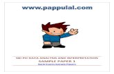 SBI PO DATA ANALYSIS AND INTERPRETATION SAMPLE PAPER 1 · 2019-10-02 · SBI PO EXAM SAMPLE PAPER QUANTITATIVE APTITUDE - DATA ANALYSIS AND INTERPRETATION Directions (Q. 1 — Q.